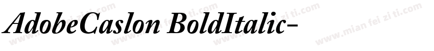 AdobeCaslon BoldItalic字体转换